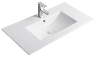 Раковина Gid 9090e 71105 встраиваемая сверху белая 91x46.5x17