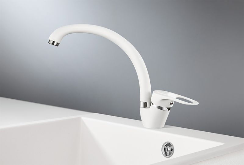 Смеситель для кухни Granula Standart 03-ST, БЕЛЫЙ