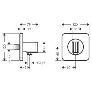 Держатель ручного душа Hansgrohe 236724250 золото