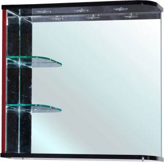 Зеркало с подсветкой Bellezza Рио 70см левое красный/чёрный 00000001215