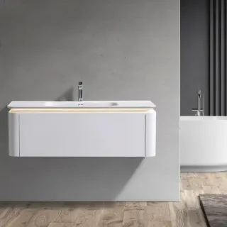 Тумба с раковиной Black&White Universe 9251200 120 см молочный белый матовый