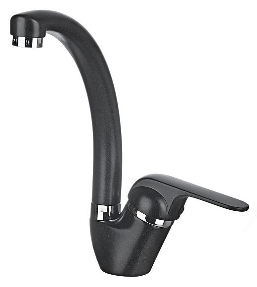 Смеситель для кухни Granula 2024, ЧЁРНЫЙ черный