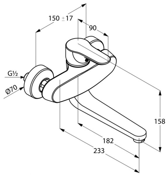 Смеситель для кухни Kludi Objekta хром 328820575