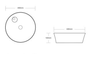 Раковина Cerutti SPA CR0090 44см белый