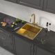 Мойка кухонная Reflexion Iseo 46-GD RX2246GD брашированное золото