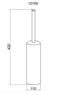 Щётка для туалета Boheme Palazzo Nero золото 10159