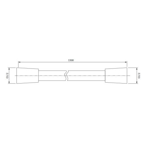 Душевой шланг Omnires 150см чёрный матовый 023-XBL