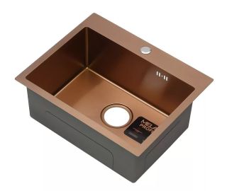 Мойка D5343HC Melana ProfLine 3,0/220 в комплекте со смесителем F9505HC бронза