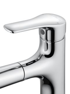 Смеситель для раковины Wonzon & Woghand WW-AE4151-CR с выдвижным изливом хром