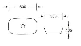 Раковина накладная Ceruttispa CR0063 67см белый
