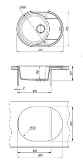 Кухонная мойка Lemark Lacha 620 9910050 бежевый