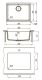 Кухонная мойка Lemark Sinara 540-U 9910075 грей