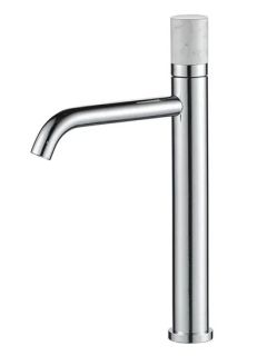 Смеситель для раковины Boch Mann Stella Stone XL BM9970 с ручкой из натурального камня хром