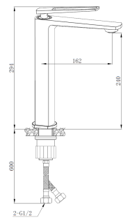 Смеситель для раковины Boch Mann Chika XL хром BM8590
