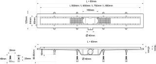 Душевой лоток Milleau Level M750LB 75 см черный