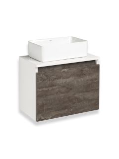 Тумба под раковину Runo железный камень Бари 50 (00-00001377)