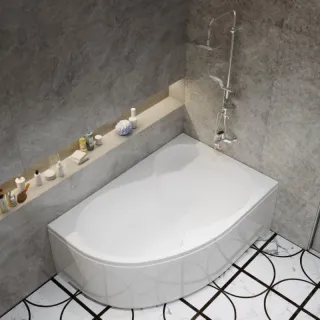 Акриловая ванна Triton Мари Щ0000046666 левая 170x110 см на Х-каркасе белый