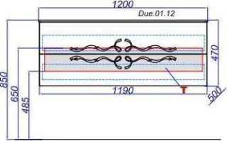 Подвесная тумба под раковину Clarberg Due Amanti DUE0112BLK 120см чёрный