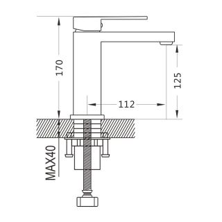 Смеситель для раковины Shevanik S7001L сатин