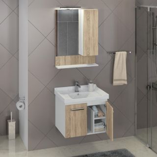 Comforty Зеркало-шкаф "Рига-60" дуб сонома