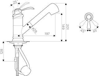 Смеситель для кухни Omoikiri Kakogava-S-О