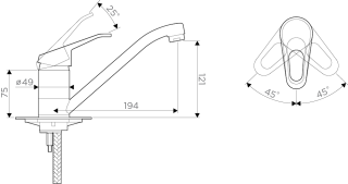 Смеситель для кухни Omoikiri Mito