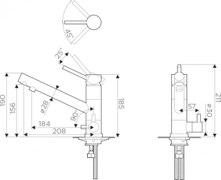 Смеситель для кухни Omoikiri Tonami-CA