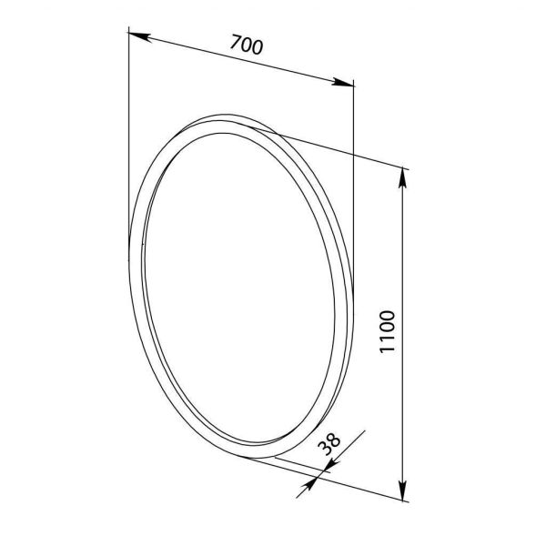Зеркало Aquanet Сопрано 70 белый 70x110 см