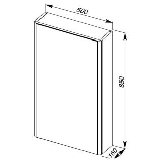 Зеркало-шкаф Aquanet Орлеан 50 белый