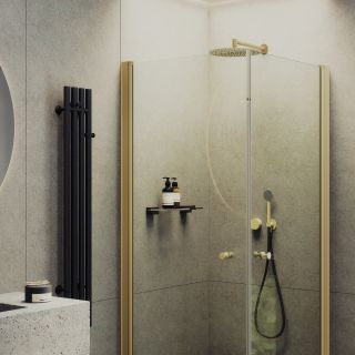 Душевой уголок MaybahGlass MGY-1291-3 80x80см золото