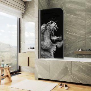 Шторка на ванну MaybahGlass ФП002 MGV-928-ФП002-6 60см фотопечать