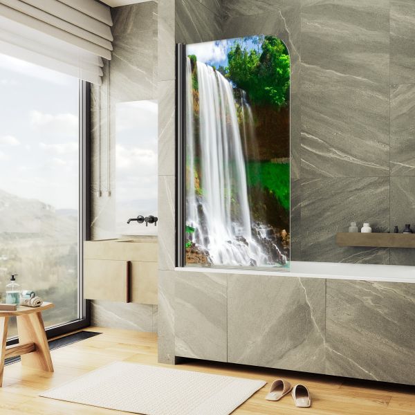 Шторка на ванну MaybahGlass ФП007 MGV-929-ФП007-6 70см фотопечать