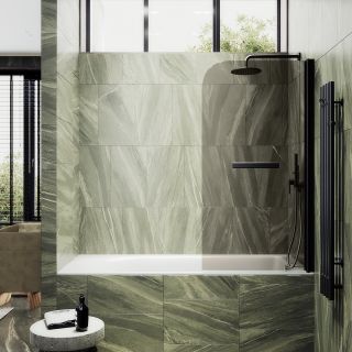 Шторка на ванну MaybahGlass MGV-783-6 70см чёрный