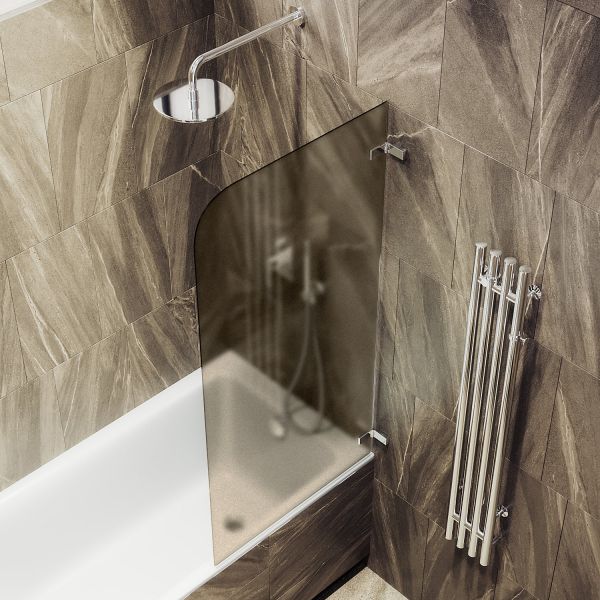 Шторка на ванну MaybahGlass MGV-647-4 40см хром глянцевый