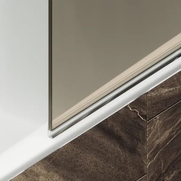 Шторка на ванну MaybahGlass MGV-601-5 40см хром матовый