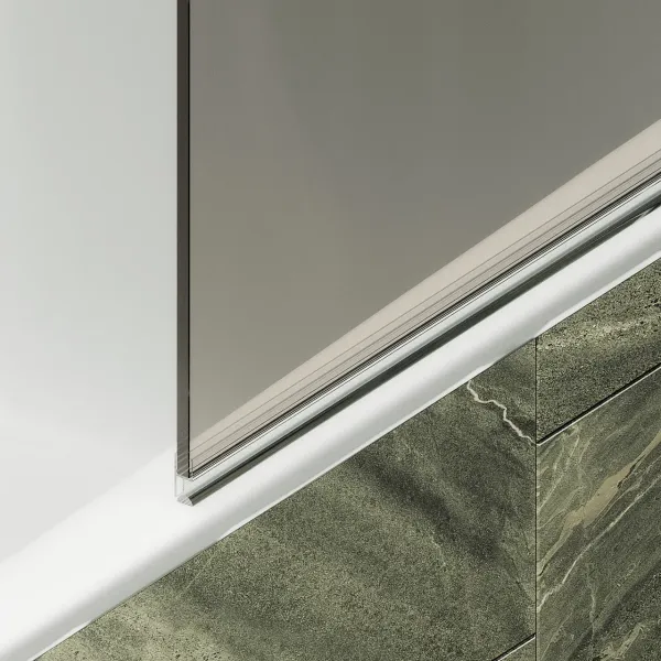 Шторка на ванну MaybahGlass MGV-611-6 60см чёрный