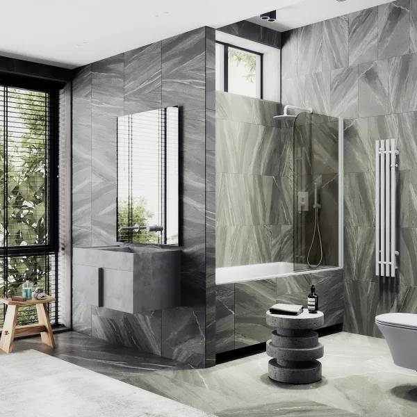 Шторка на ванну MaybahGlass MGV-622-1 80см белый