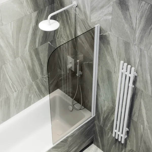 Шторка на ванну MaybahGlass MGV-611-1 60см белый