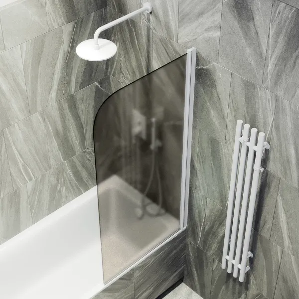 Шторка на ванну MaybahGlass MGV-617-1 70см белый