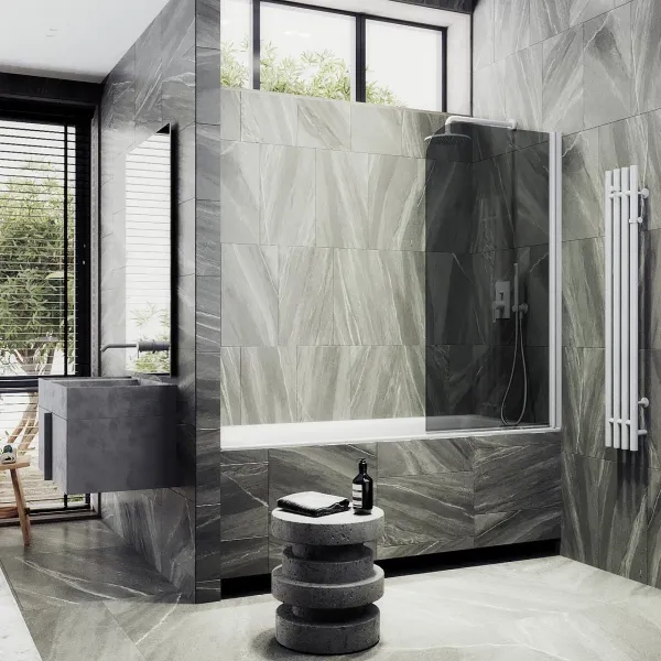 Шторка на ванну MaybahGlass MGV-608-1 50см белый