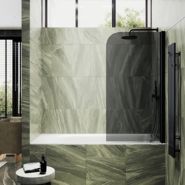 Шторка на ванну MaybahGlass MGV-608-6 50см чёрный