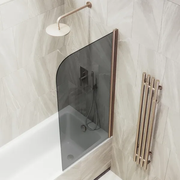 Шторка на ванну MaybahGlass MGV-603-2 40см бронза