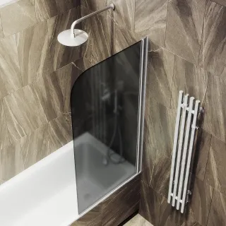 Шторка на ванну MaybahGlass MGV-619-5 70см хром матовый