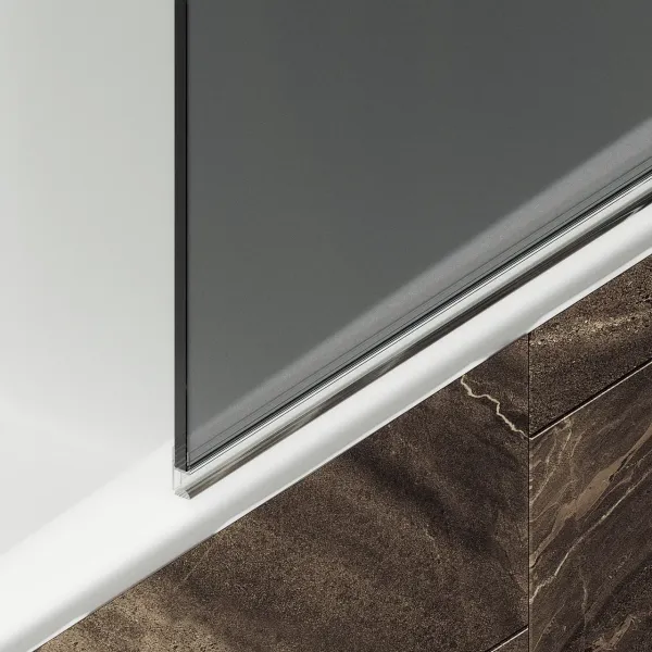 Шторка на ванну MaybahGlass MGV-604-5 40см хром матовый