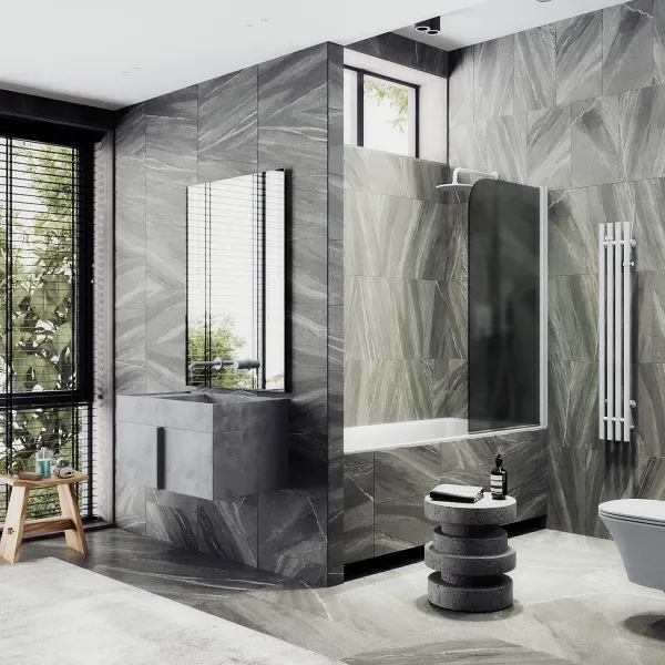 Шторка на ванну MaybahGlass MGV-624-1 80см бронза