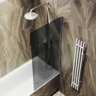 Шторка на ванну MaybahGlass MGV-88-5ш 80см хром матовый