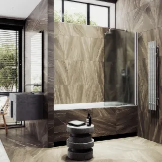 Шторка на ванну MaybahGlass MGV-610-5 50см хром матовый