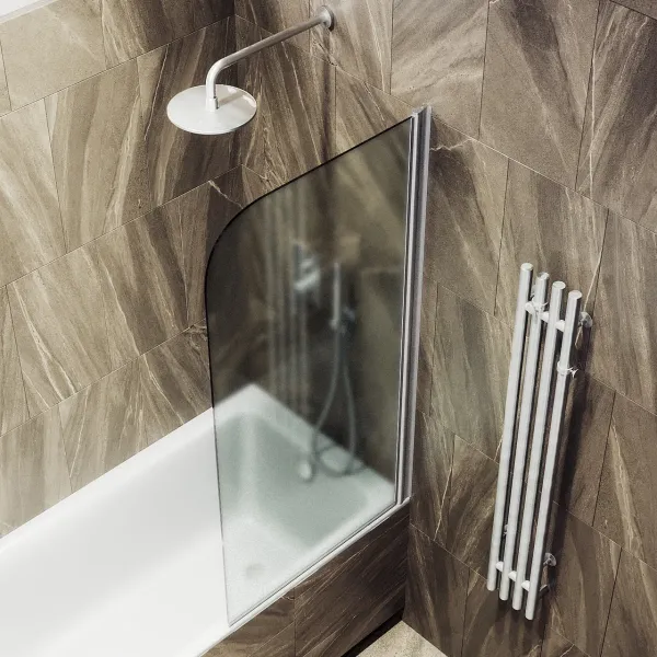 Шторка на ванну MaybahGlass MGV-610-5 50см хром матовый