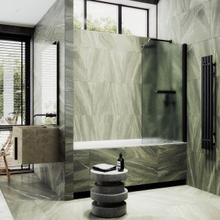 Шторка на ванну MaybahGlass MGV-781-6 60см чёрный