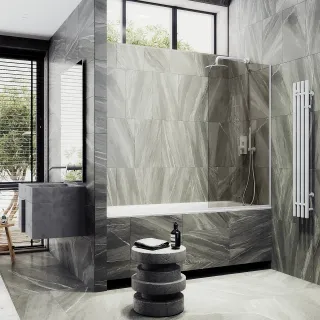 Шторка на ванну MaybahGlass MGV-69-1у 70см белый